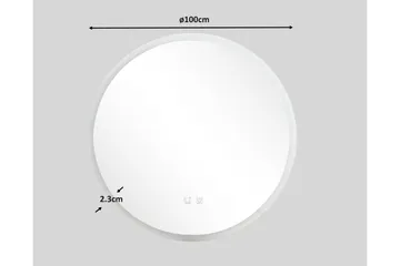 Clas Rund Badrumsspegel med LED-belysning 100 cm - Anti-Fog och Touch-Styrning - Inredning - Badrumsinredning - Badrumsspegel