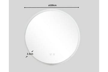 Clas Rund Badrumsspegel med LED-belysning 100 cm - Transparent - Inredning - Badrumsinredning - Badrumsspegel