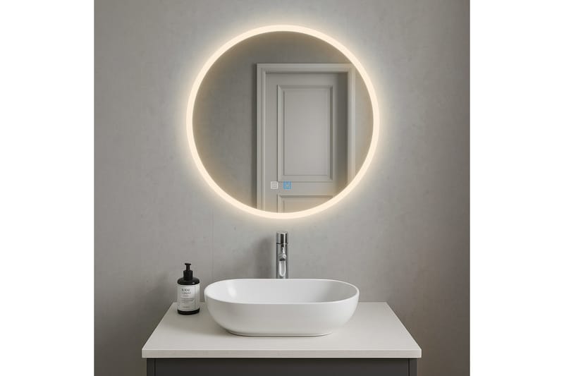 Clas Rund Badrumsspegel med LED-belysning 120 cm - Anti-Fog och Touch-Styrning - Inredning - Badrumsinredning - Badrumsspegel