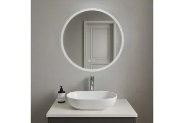 Clas Rund Badrumsspegel med LED-belysning 120 cm - Anti-Fog och Touch-Styrning - Inredning - Badrumsinredning - Badrumsspegel