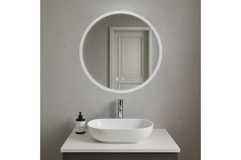 Clas Rund Badrumsspegel med LED-belysning 120 cm - Anti-Fog och Touch-Styrning - Inredning - Badrumsinredning - Badrumsspegel