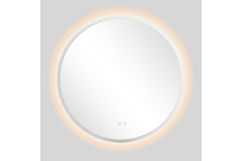 Clas Rund Badrumsspegel med LED-belysning 120 cm - Transparent - Inredning - Badrumsinredning - Badrumsspegel