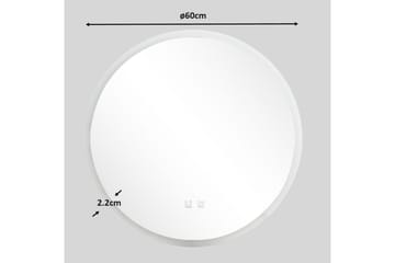 Clas Rund Badrumsspegel med LED-belysning 60 cm - Anti-Fog och Touch-Styrning - Inredning - Badrumsinredning - Badrumsspegel