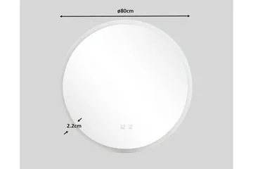 Clas Rund Badrumsspegel med LED-belysning 80 cm - Anti-Fog och Touch-Styrning - Inredning - Badrumsinredning - Badrumsspegel