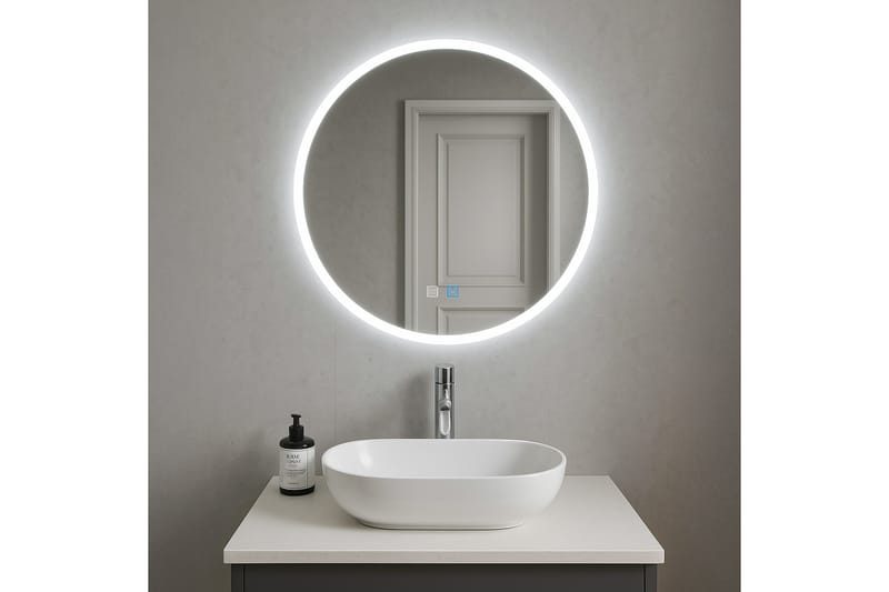 Galdwyn Badrumsspegel 120 cm Rund - Transparent - Inredning - Badrumsinredning - Badrumsspegel