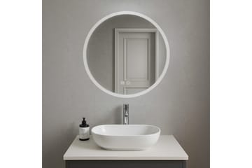 Galdwyn Badrumsspegel 120 cm Rund - Transparent - Inredning - Badrumsinredning - Badrumsspegel