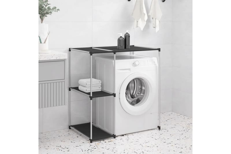 beBasic Hylla för tvättmaskin svart 87x55x90,5 cm järn - Black - Handdukshållare