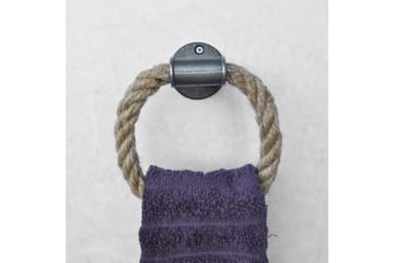 Evila Handdukshängare Rep - Svart - Inredning - Badrumsinredning - Handdukshållare