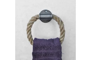 Evila Handdukshängare Rep - Svart - Inredning - Badrumsinredning - Handdukshållare