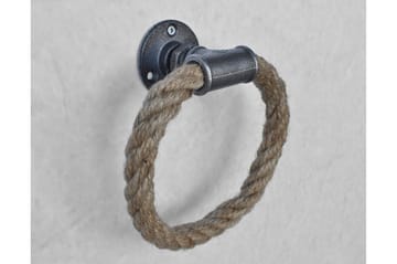 Evila Handdukshängare Rep - Svart - Inredning - Badrumsinredning - Handdukshållare