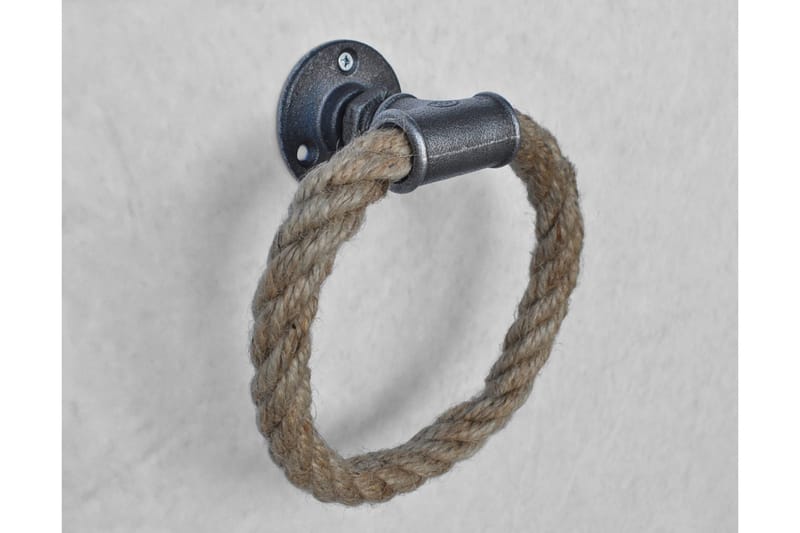 Evila Handdukshängare Rep - Svart - Inredning - Badrumsinredning - Handdukshållare