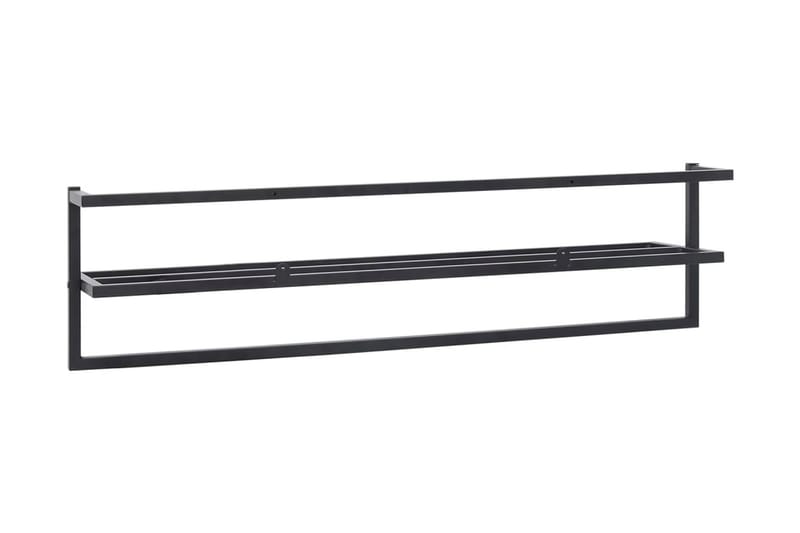 Handdukshängare svart 95x25x22 cm stål - Svart - Handduksstege - Handdukshängare & handduksstång