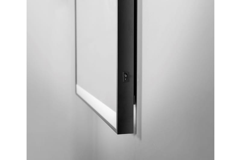 Knutby Badrumsspegel 80x60 cm LED-belysning - Svart - Inredning - Badrumsinredning - Badrumsspegel