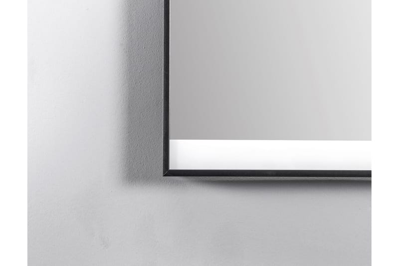 Knutby Badrumsspegel 80x60 cm LED-belysning - Svart - Inredning - Badrumsinredning - Badrumsspegel