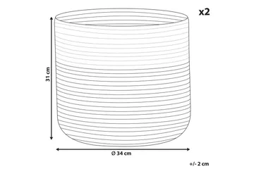 Korg Ardesen set om 2 - Förvaring - Småförvaring - Förvaringskorg - Flätad korg & rottingkorg