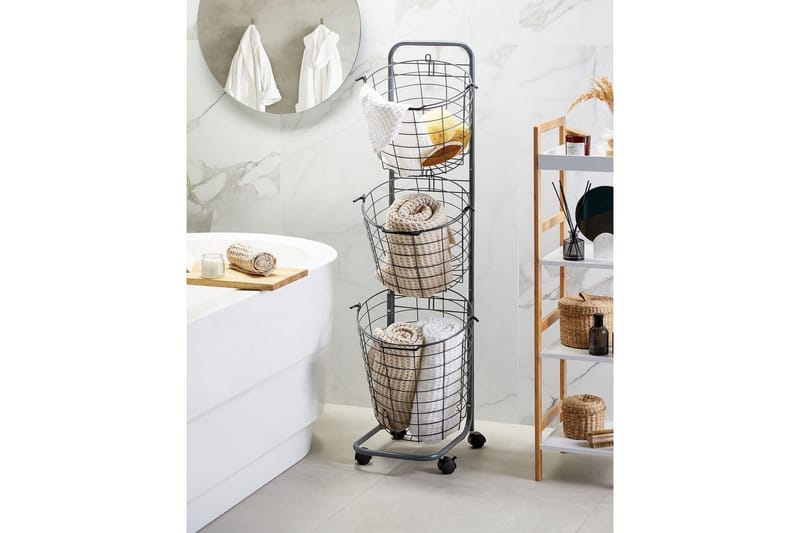 Korg Ayapal Grå, svart - Grå, svart - Inredning - Badrumsinredning - Rullvagn badrum