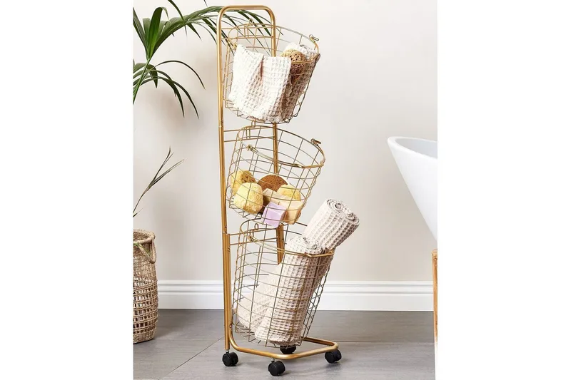 Korg Ayapal Guld - Guld - Inredning - Badrumsinredning - Rullvagn badrum