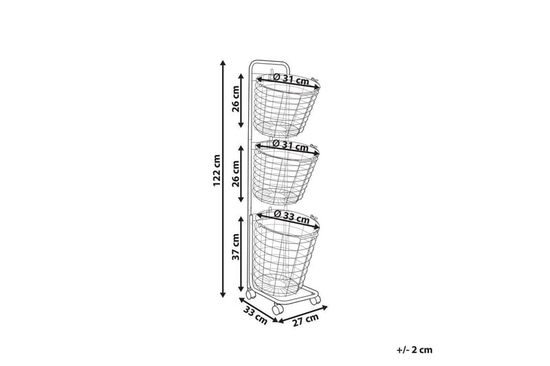 Korg Ayapal Silver - Silver - Inredning - Badrumsinredning - Rullvagn badrum