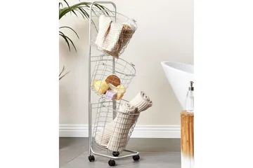 Korg Ayapal Silver - Silver - Inredning - Badrumsinredning - Rullvagn badrum