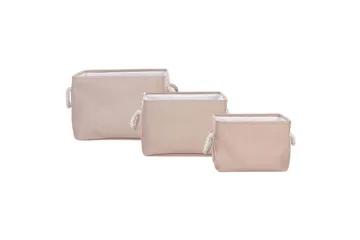 Korg Darqab set om 3 Beige, vit