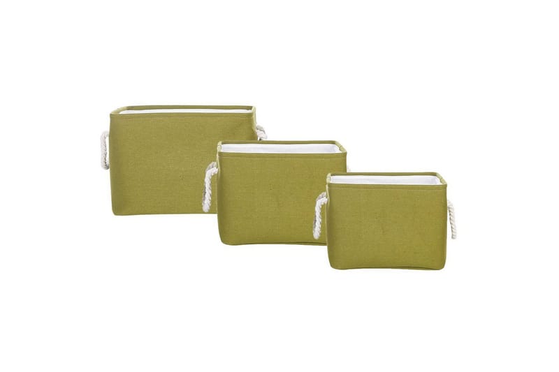 Korg Darqab set om 3 Grön, Vit, Grön, Vit