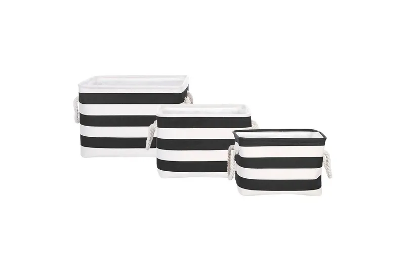 Korg Darqab set om 3 Svart, Vit, Svart, Vit