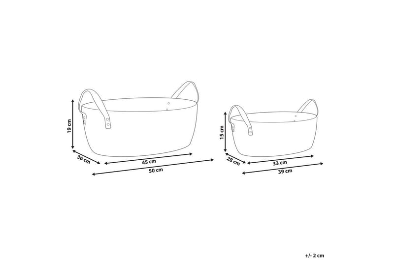 Korg Gissar set om 2 - Förvaring - Småförvaring - Förvaringskorg - Flätad korg & rottingkorg