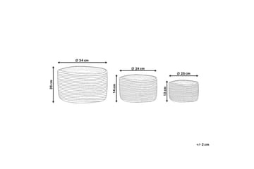 Korg Kahu set om 3 - Förvaring - Småförvaring - Förvaringskorg - Flätad korg & rottingkorg