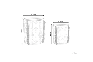 Korg Kalai set om 2 - Förvaring - Småförvaring - Förvaringskorg - Flätad korg & rottingkorg