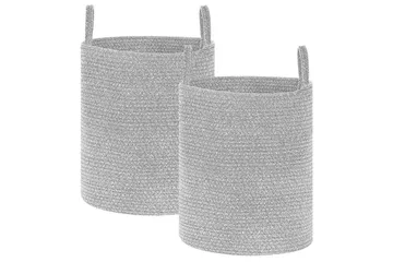 Korg Saryk set om 2 Grå - Grå - Förvaring - Småförvaring - Förvaringskorg - Flätad korg & rottingkorg