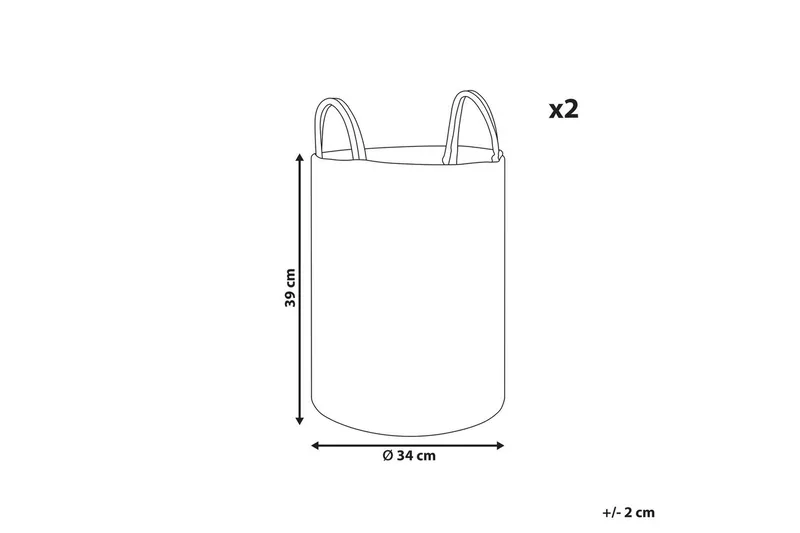Korg Saryk set om 2 Grå - Grå - Inredning - Badrumsinredning - Duschhylla & duschkorg