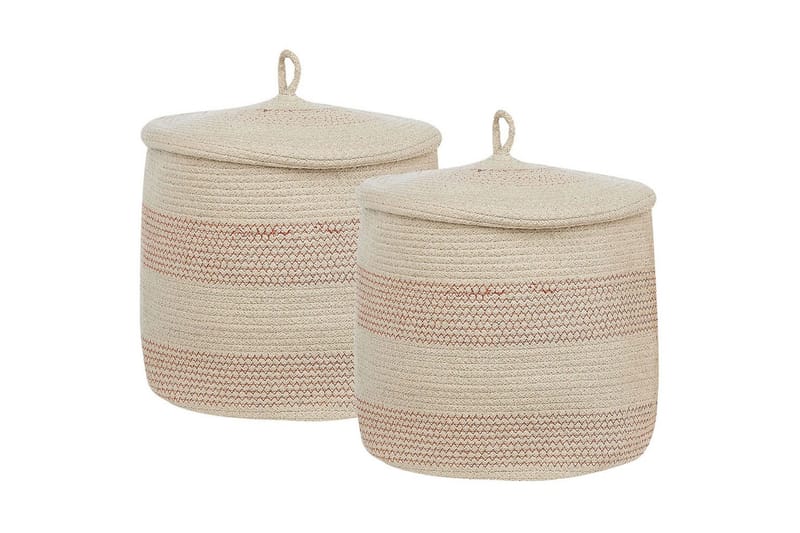 Korg Silopi set om 2 Beige, Orange - Beige, Orange - Inredning - Badrumsinredning - Duschhylla & duschkorg