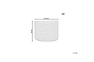 Korg Yerkoy set om 2 - Förvaring - Småförvaring - Förvaringskorg - Flätad korg & rottingkorg