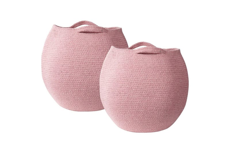 Korg Panjgur set om 2 Rosa - Rosa - Inredning - Badrumsinredning - Duschhylla & duschkorg