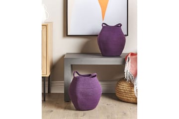 Korg Panjgur set om 2 Violett - Violett - Förvaring - Småförvaring - Förvaringskorg - Flätad korg & rottingkorg