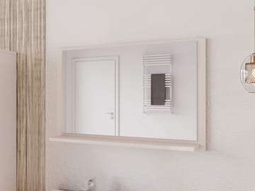 Merlinor Väggspegel 80 cm - beige - Inredning - Badrumsinredning - Badrumsspegel