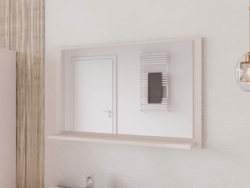 Merlinor Väggspegel 80 cm - beige - Inredning - Badrumsinredning - Badrumsspegel