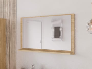 Merlinor Väggspegel 80 cm - ljusbrun - Inredning - Badrumsinredning - Badrumsspegel