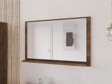 Merlinor Väggspegel 80 cm - mörkbrun - Inredning - Badrumsinredning - Badrumsspegel