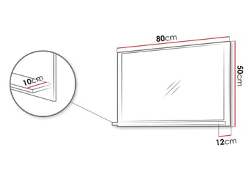 Merlinor Väggspegel 80 cm - svart - Inredning - Badrumsinredning - Badrumsspegel