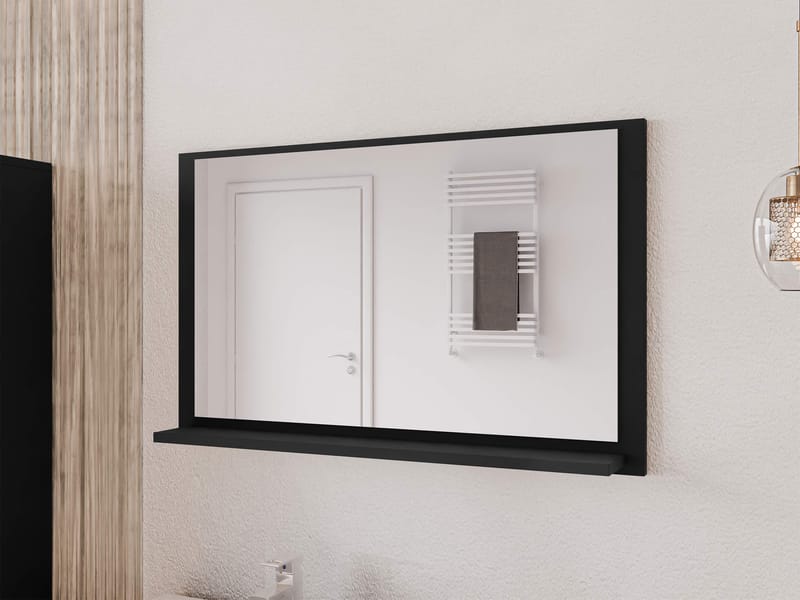 Merlinor Väggspegel 80 cm - svart - Inredning - Badrumsinredning - Badrumsspegel