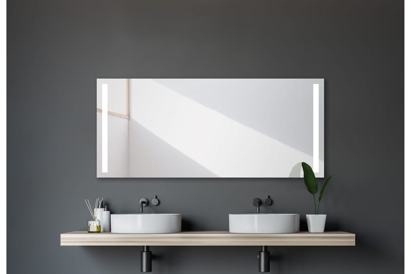 Spegel Delaryd 160x70 cm - Silver - Badrumsspegel med belysning - Badrumsspegel - Spegel
