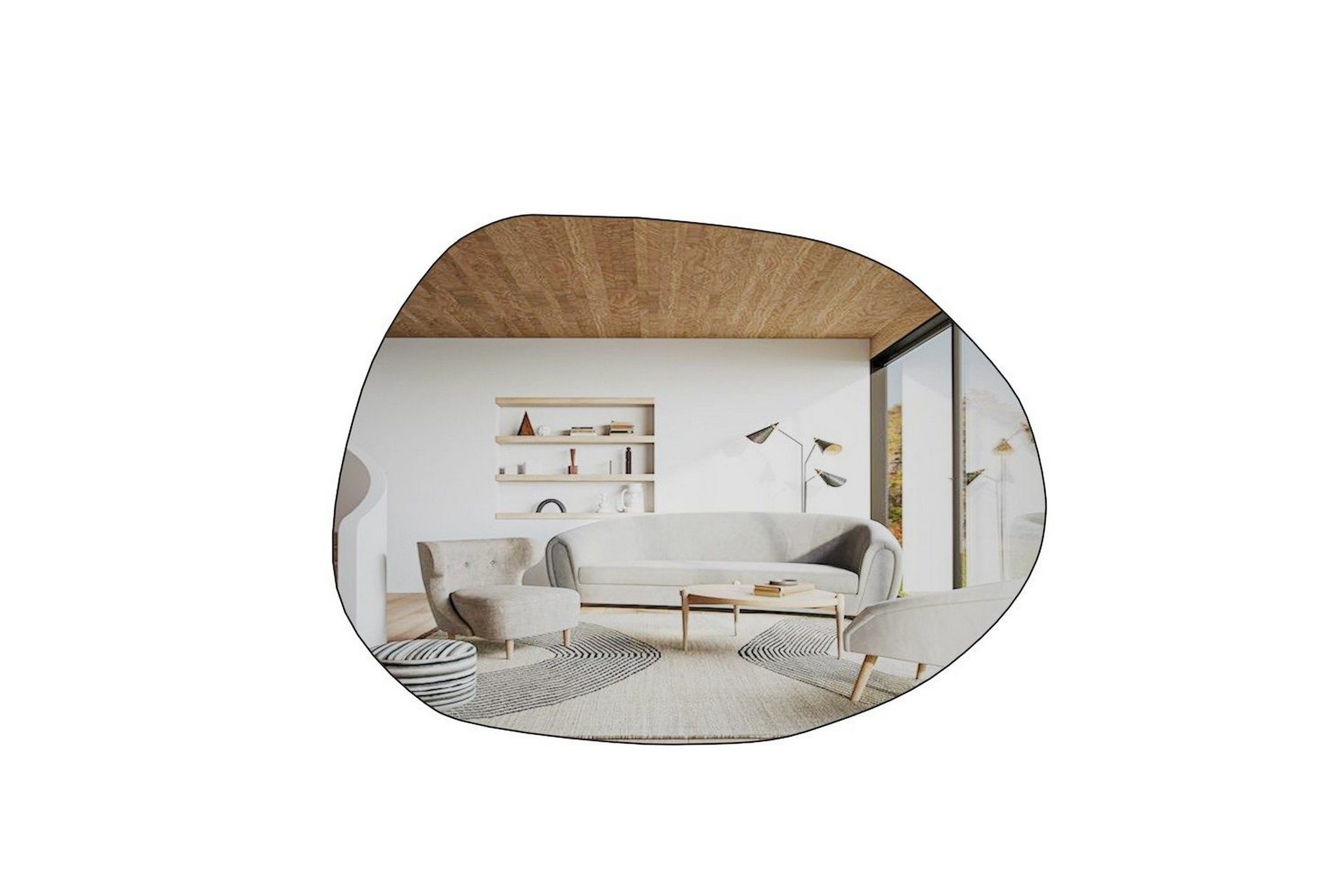 Spegel Haviland Transparent - Vit
