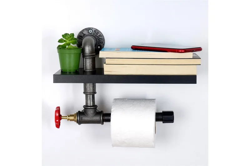 Chandina Toalettpappershållare 30x14 cm - Svart - Inredning - Badrumsinredning - Toalettpappershållare