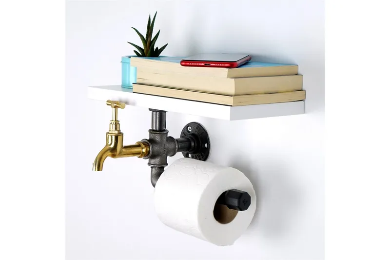 Chandina Toalettpappershållare 30x17 cm - Vit - Inredning - Badrumsinredning - Toalettpappershållare