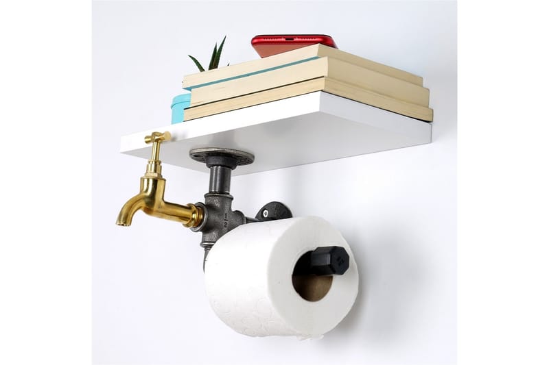 Chandina Toalettpappershållare 30x17 cm - Vit - Inredning - Badrumsinredning - Toalettpappershållare