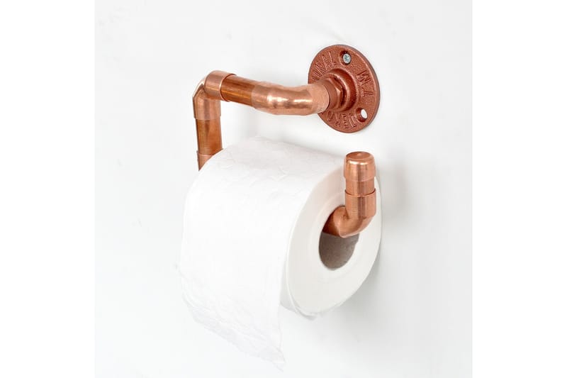 Toalettpappershållare 12x16 cm - Roséguld - Toalettpappershållare