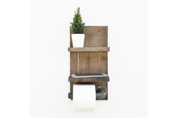 Toalettpappershållare - Valnöt/Mörkgrå - Inredning - Badrumsinredning - Toalettpappershållare