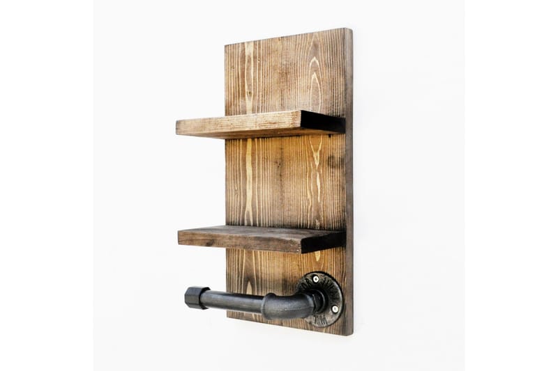 Toalettpappershållare - Valnöt/Mörkgrå - Inredning - Badrumsinredning - Toalettpappershållare