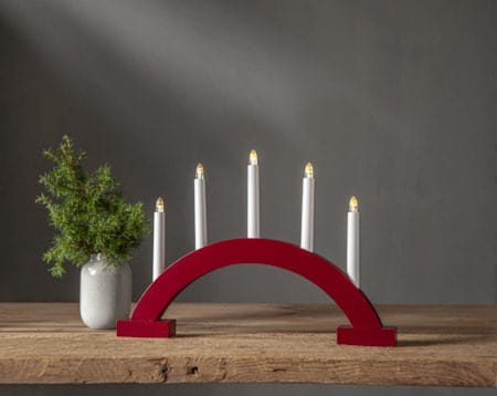 Abbe Ljusstake 46 cm - röd - Inredning - Dekoration & inredningsdetaljer - Julpynt & juldekoration